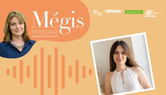 Gersei Csenge a Mégis podcast plakátján